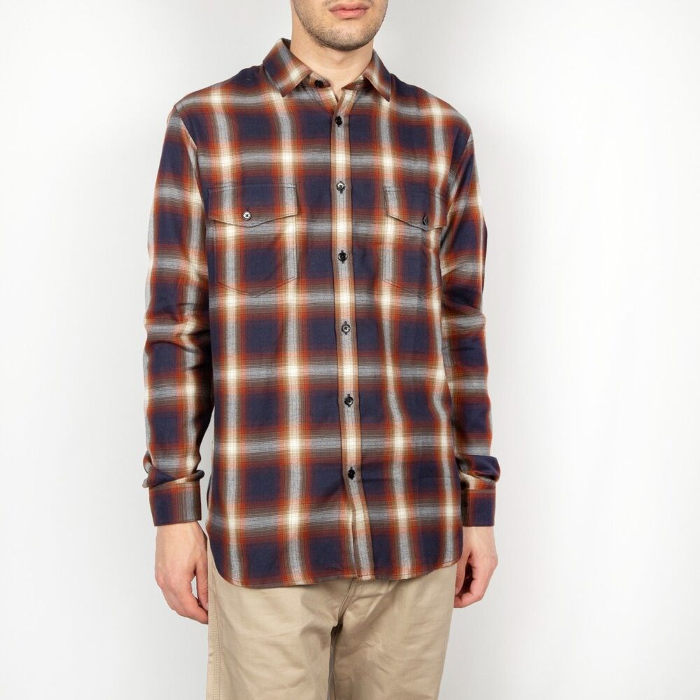 The Kooples Lumberjack Check Relaxed Shirt Mens XL Plaid Long Sleeve France